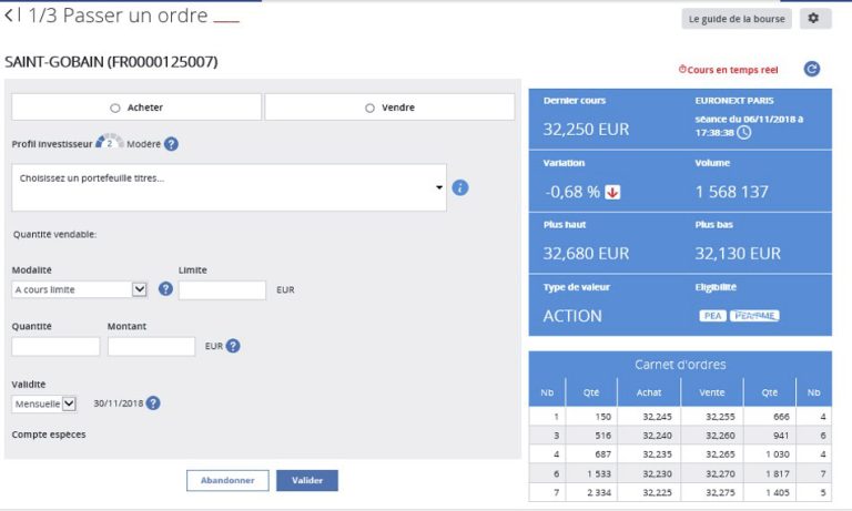 passer un ordre credit mutuel