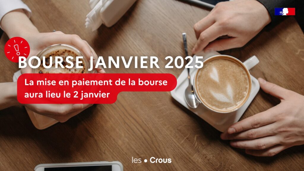 Calendrier des versements des bourses CROUS affiché sur un écran