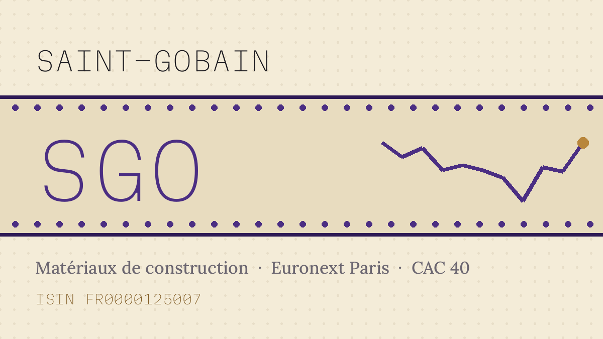 Action Saint-Gobain : cours, dividende et ce qu’il faut savoir avant d’acheter